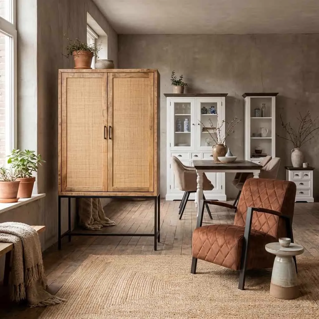 Storage cabinet Carini natural 110 cm - Tower Living