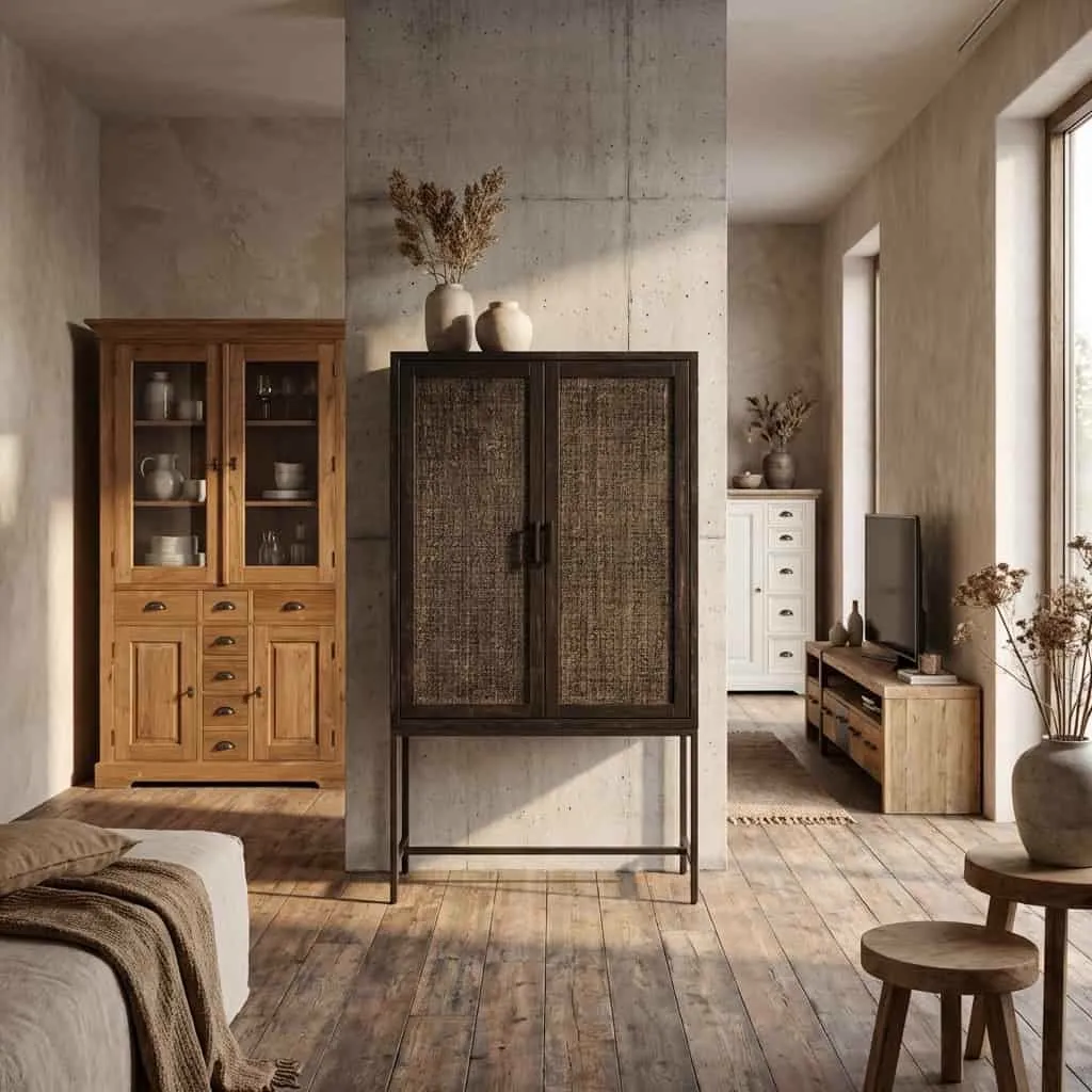Storage cabinet Carini black 110 cm - Tower Living
