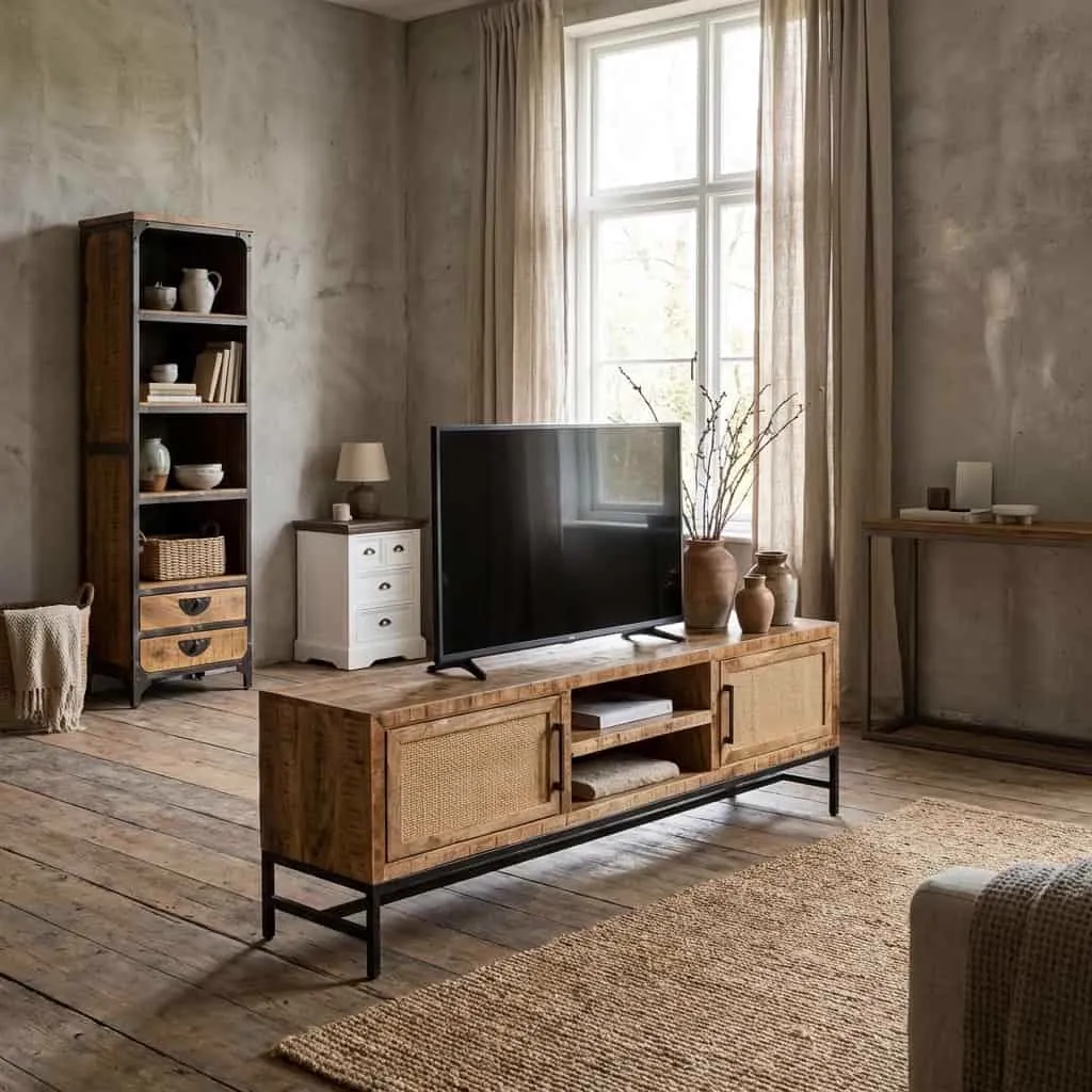 TV-Möbel Carini Natur - Tower Living