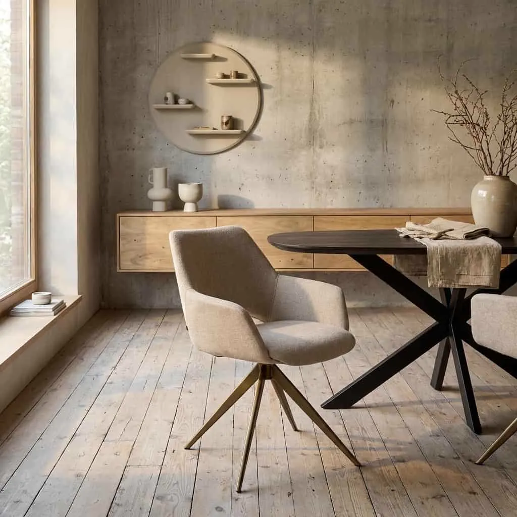 Draaibare eetkamerstoel Daisy Beige - Starfurn
