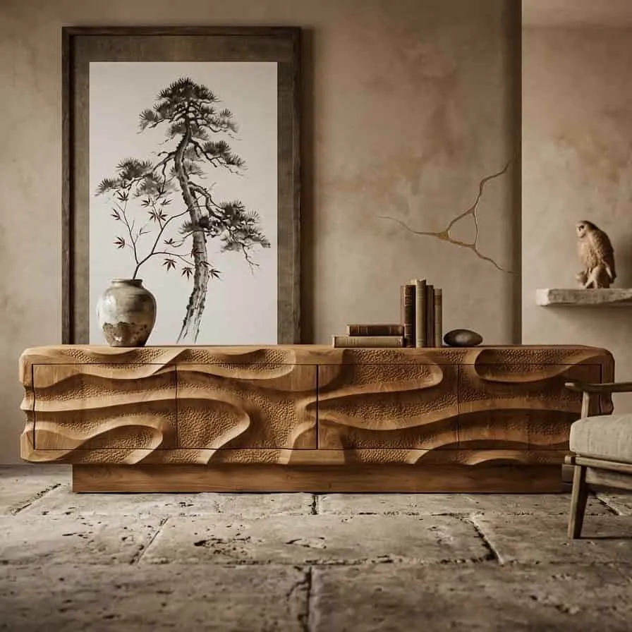 TV Dressoir Nyawa | Teakhout | 240cm