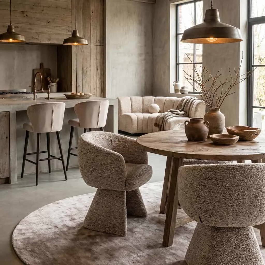 Eetkamerstoel Quiriro mocca linear draaibaar - Richmond Interiors