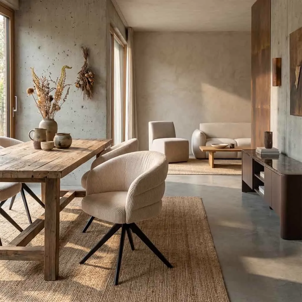 Eetkamerstoel Serenity niagara beige draaibaar brandvertragend - Richmond Interiors