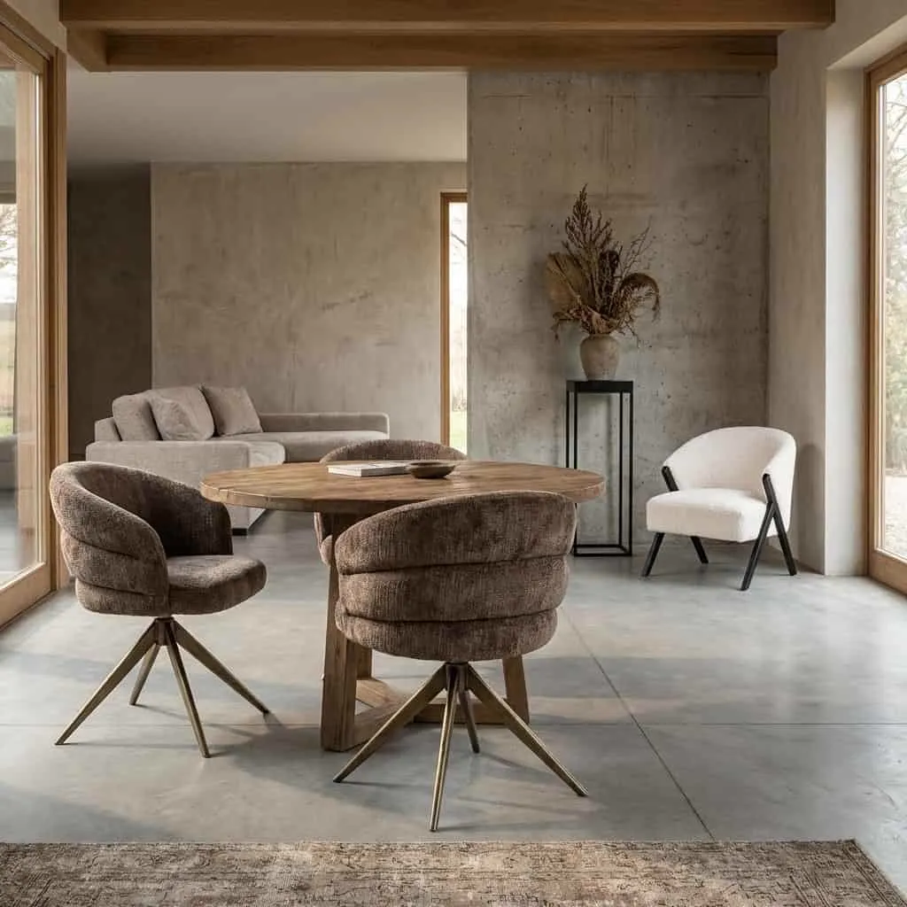 Eetkamerstoel Zendaya niagara stone draaibaar - Richmond Interiors