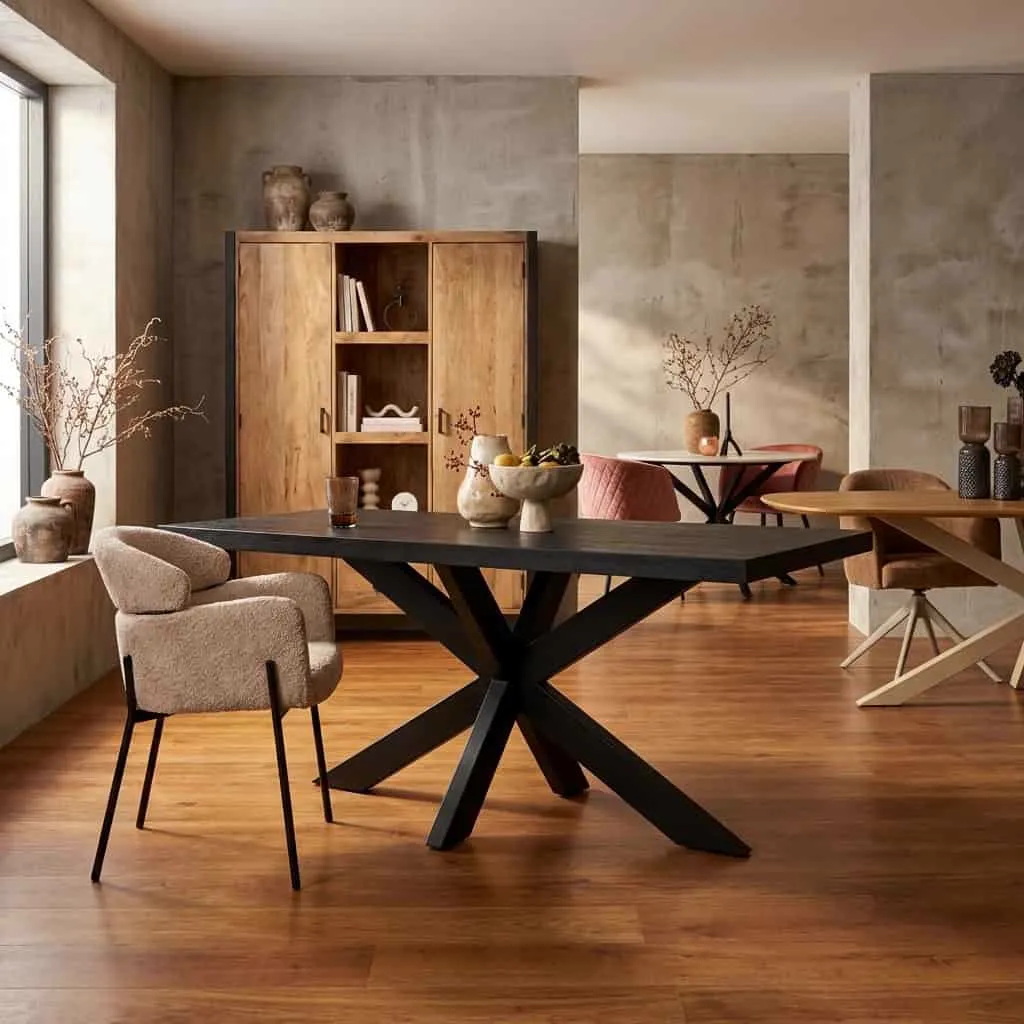 Eettafel Denver Black | 180 cm | Rechthoek - Starfurn
