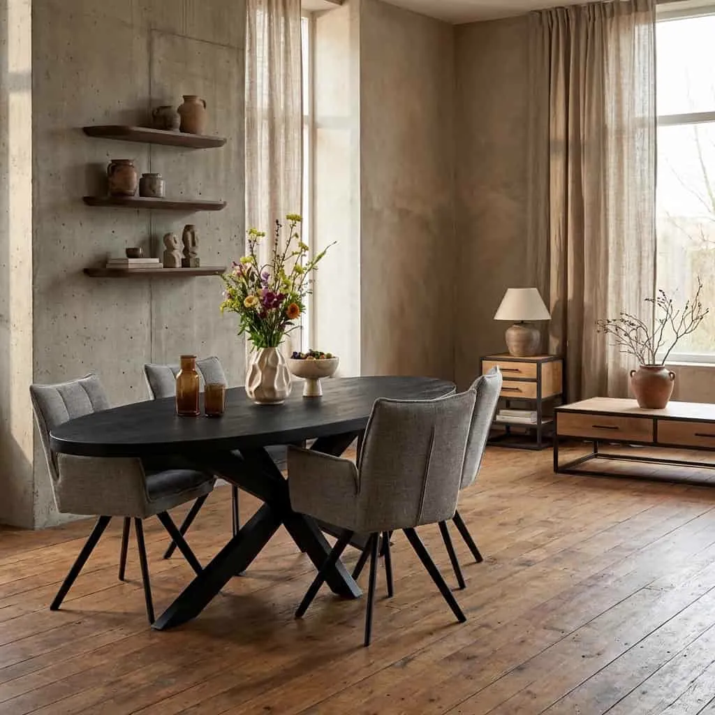 Eettafel Denver Black | 300 cm | Ovaal - Starfurn