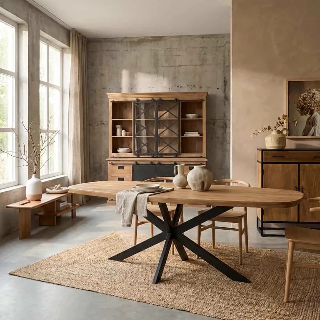 Eettafel Madison Natural | 200 cm | Deens ovaal - Starfurn