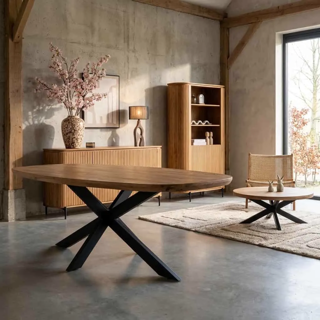 Eettafel Madison Natural | 240 cm | Deens ovaal - Starfurn