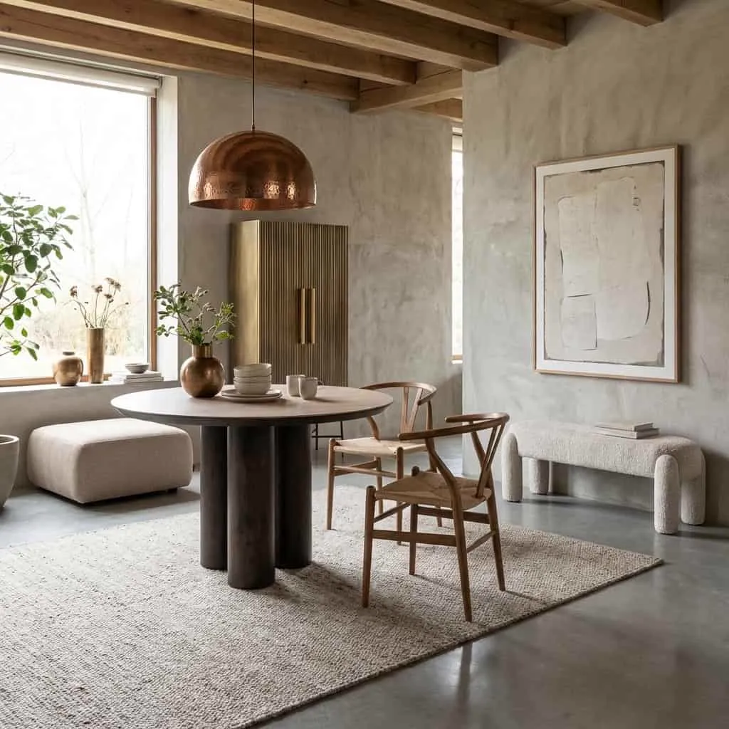 Ritz brown dining table 120Ø - Richmond Interiors