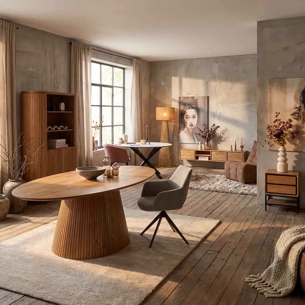 Eettafel Solana | 240 cm | Naturel | Ovaal - Starfurn