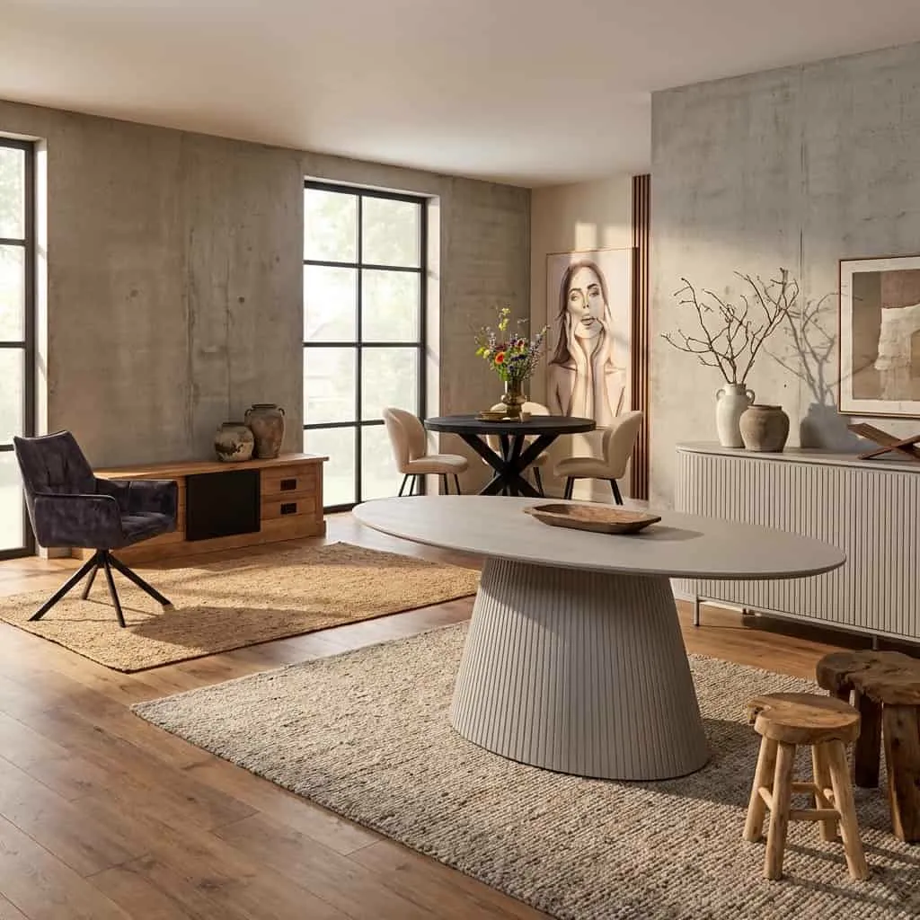 Eettafel Solana | 240 cm | Ovaal | Taupe - Starfurn