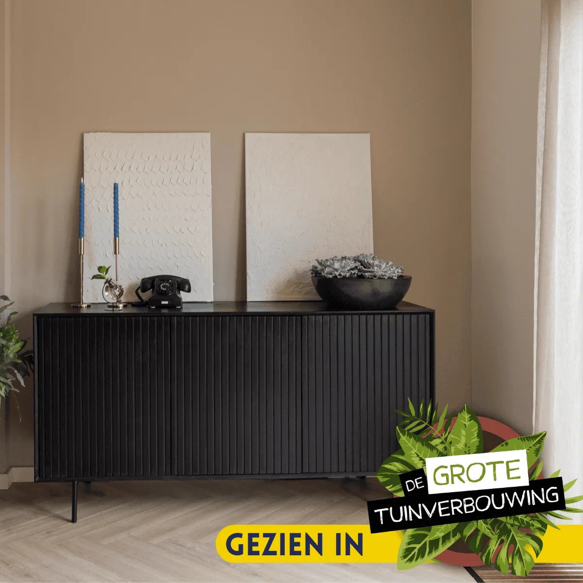 Sideboard Madison Black Mango Wood 165 cm - Starfurn