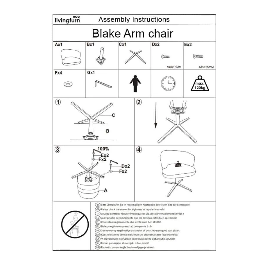 Blake Caramel Dining Chair - Livingfurn