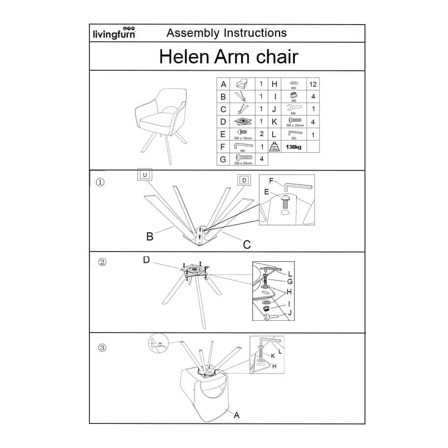 Dining Chair Helen Sand Natural - Livingfurn