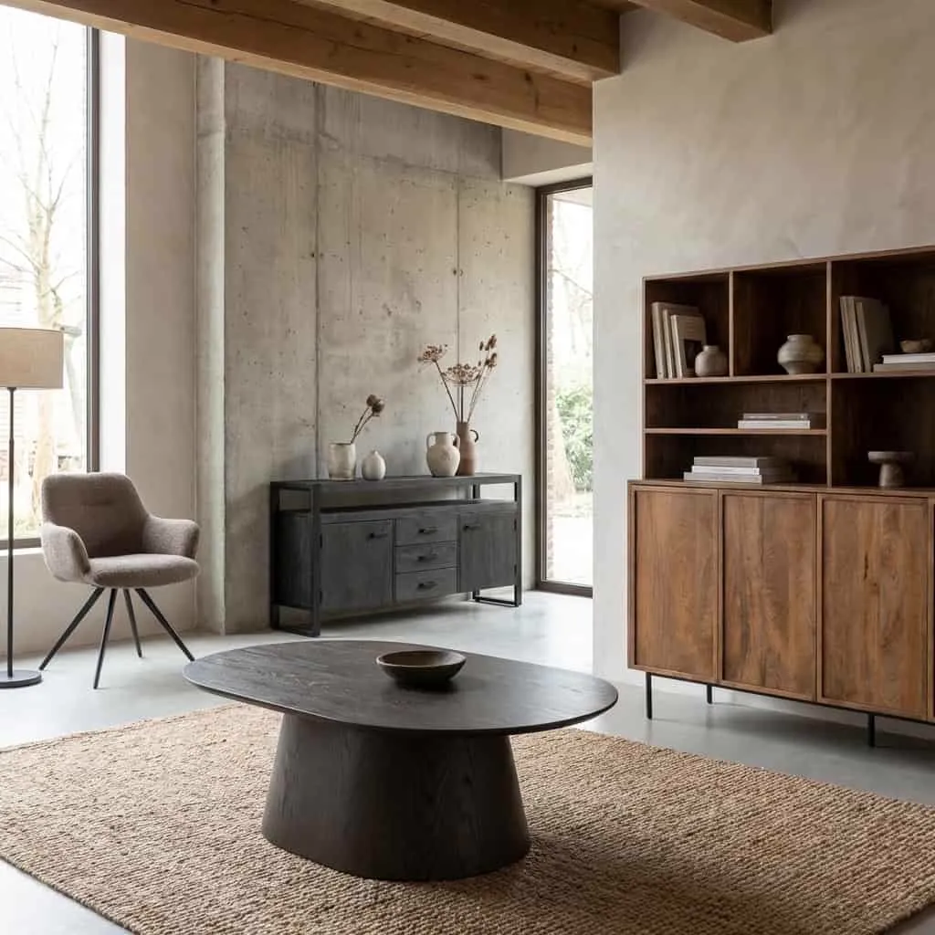 Salontafel Novero Espresso Oval 120cm - Livingfurn