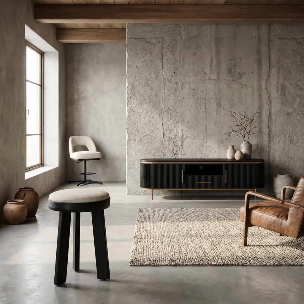 Ossana Stool round 40 cm - Tower Living