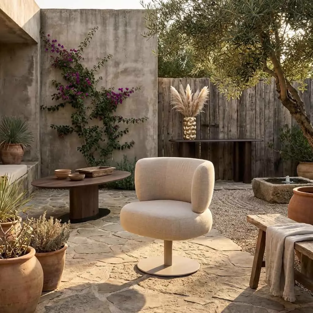 Outdoor Esstisch-Stuhl Mason beige alpine drehbar - Richmond Interiors