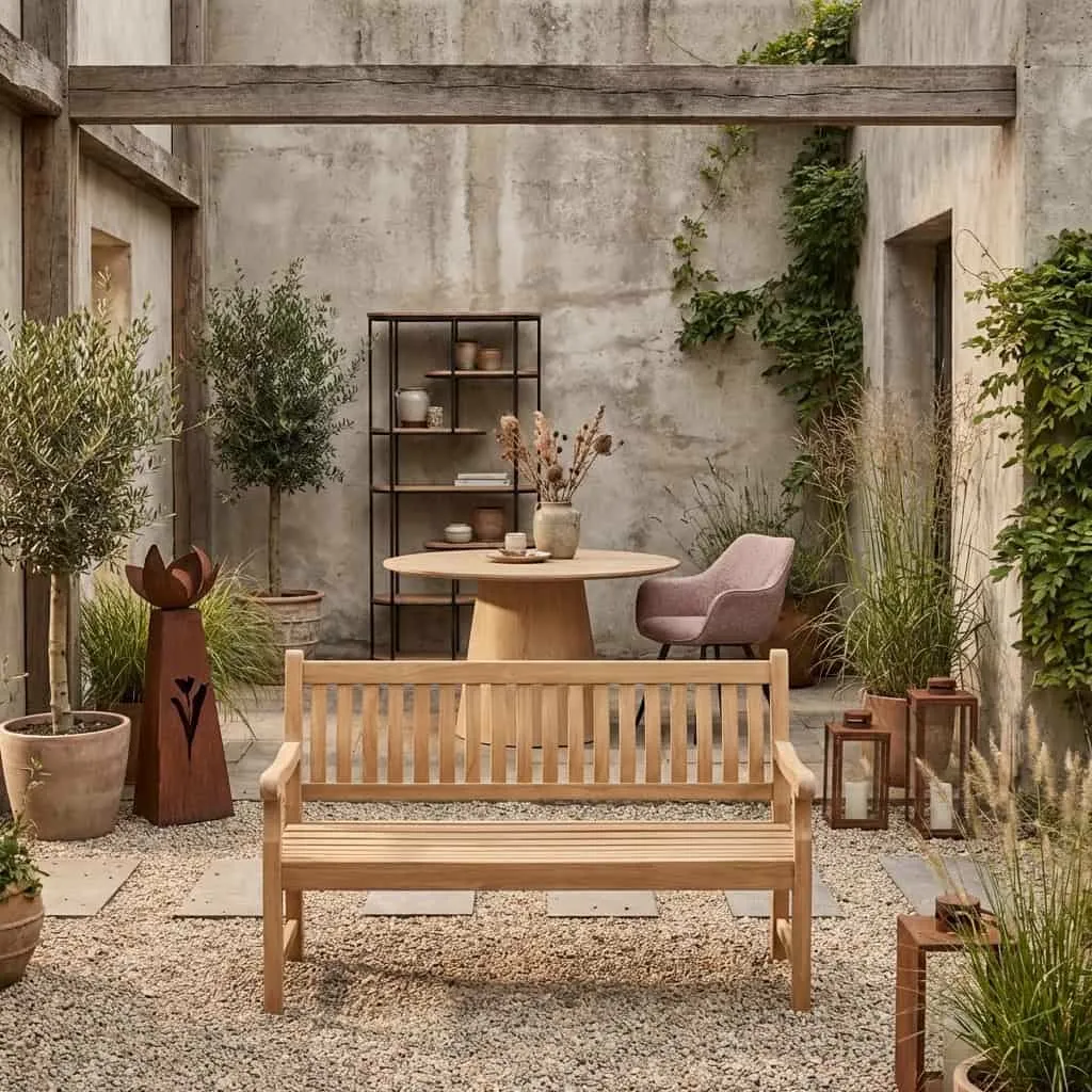 Gartenbank Patrick 5 cm 120 cm aus Teakholz - Livingfurn