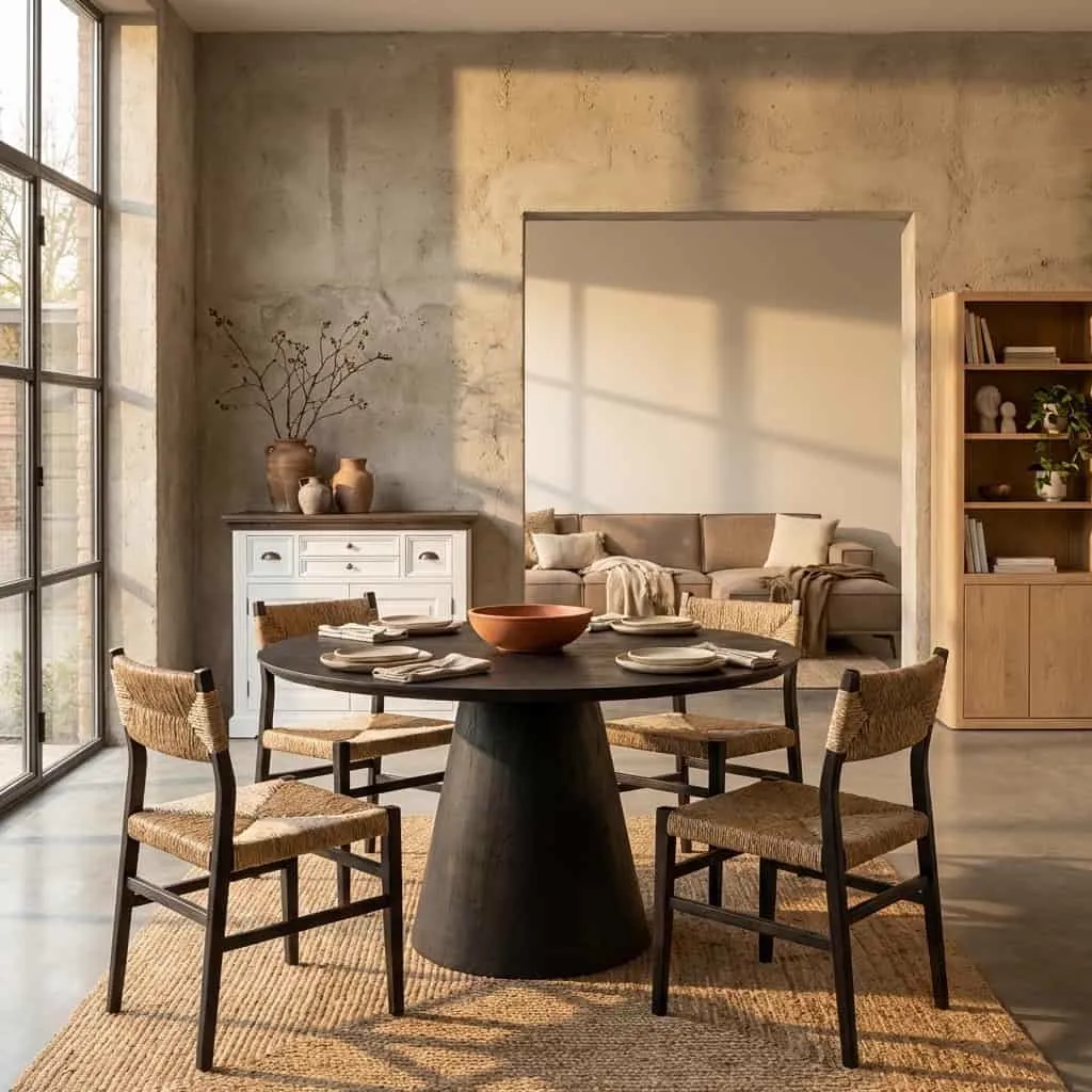 Dining Table Premana black round - Tower Living