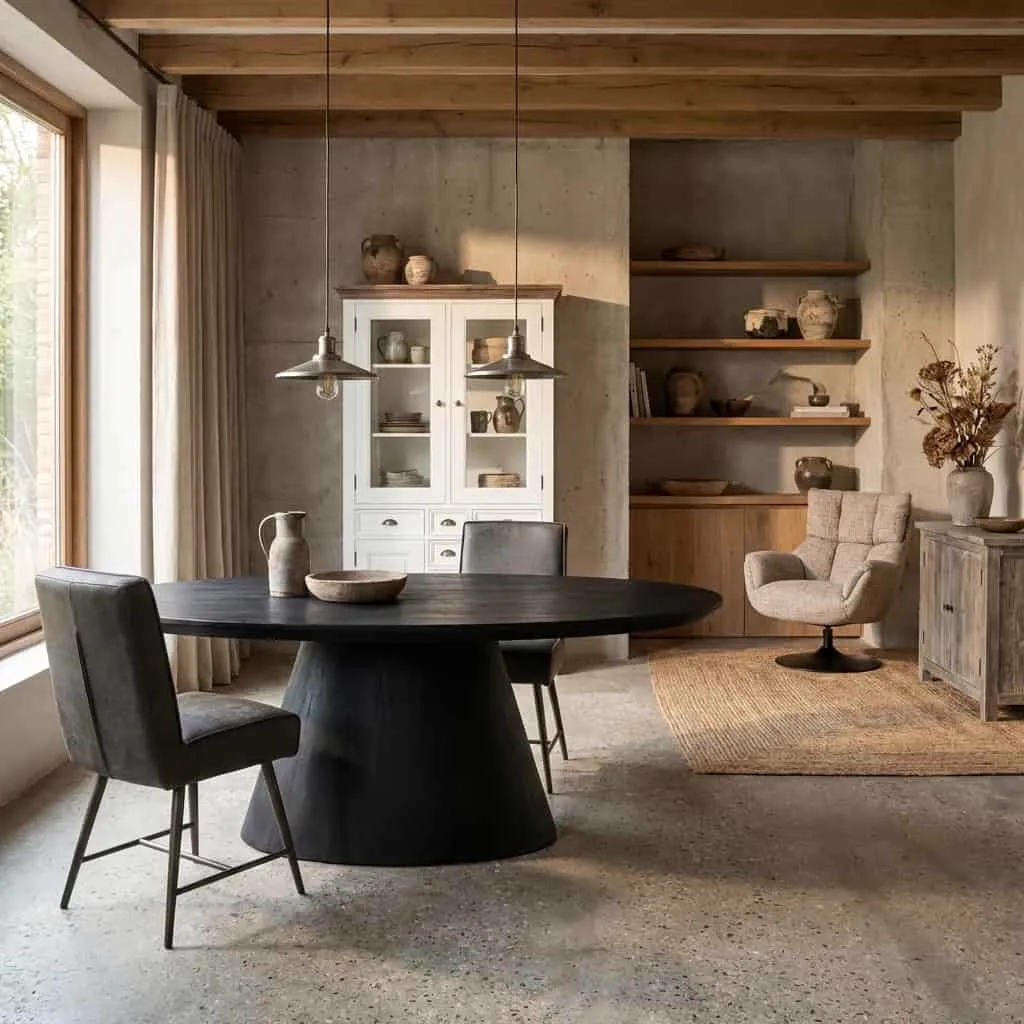 Salontafel Premana zwart ovaal 135 cm - Tower Living