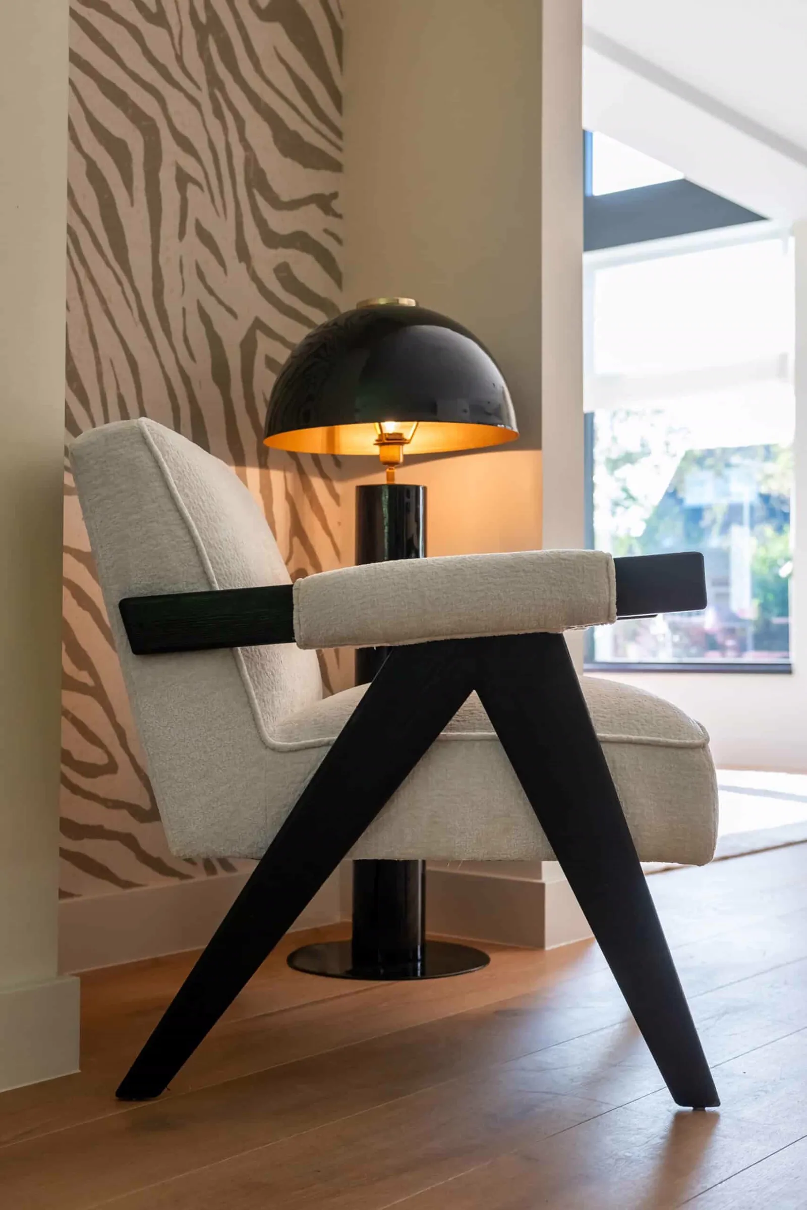 Lounge chair Cooper white chenille - Richmond Interiors