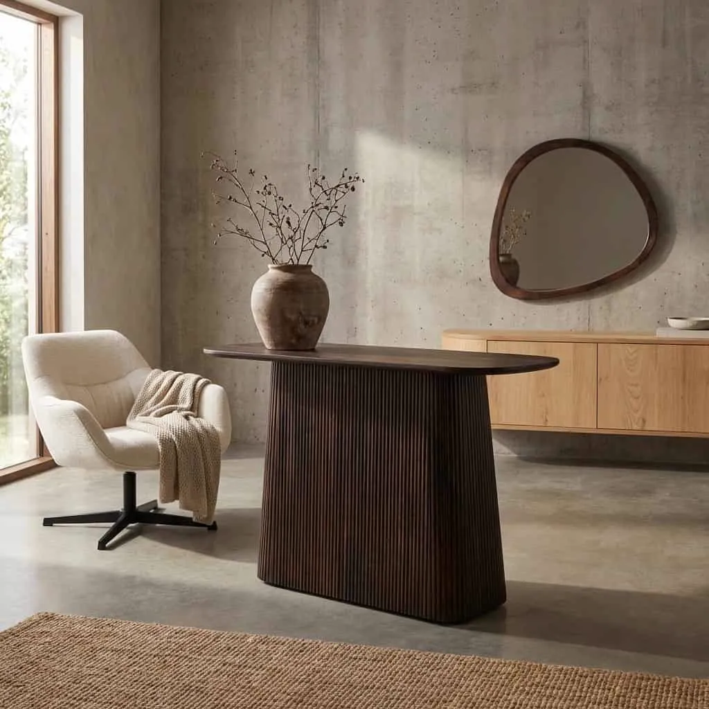 Side Table Salvator Walnut 140cm - Livingfurn