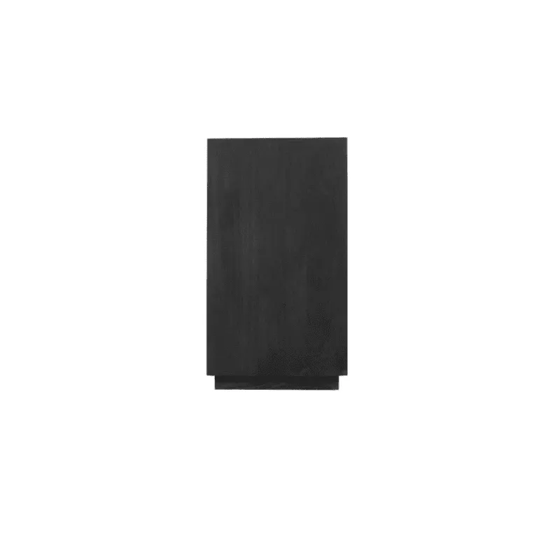 Schwarzes Sideboard Brüssel aus Mangoholz, frontal auf weißem Hintergrund fotografiert - Starfurn