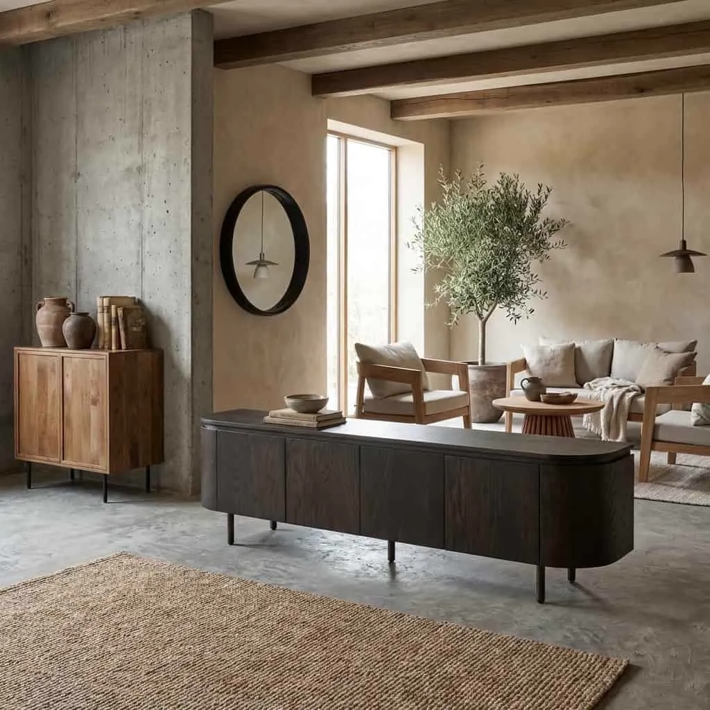 TV Unit Tobago Espresso 210cm - Livingfurn