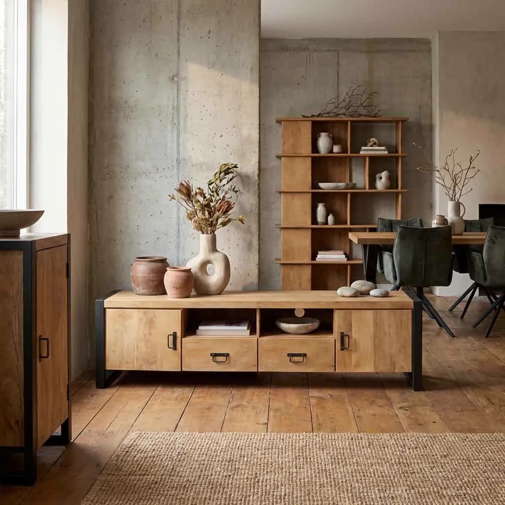 TV unit Britt | 200 cm | with doors and drawers - Starfurn