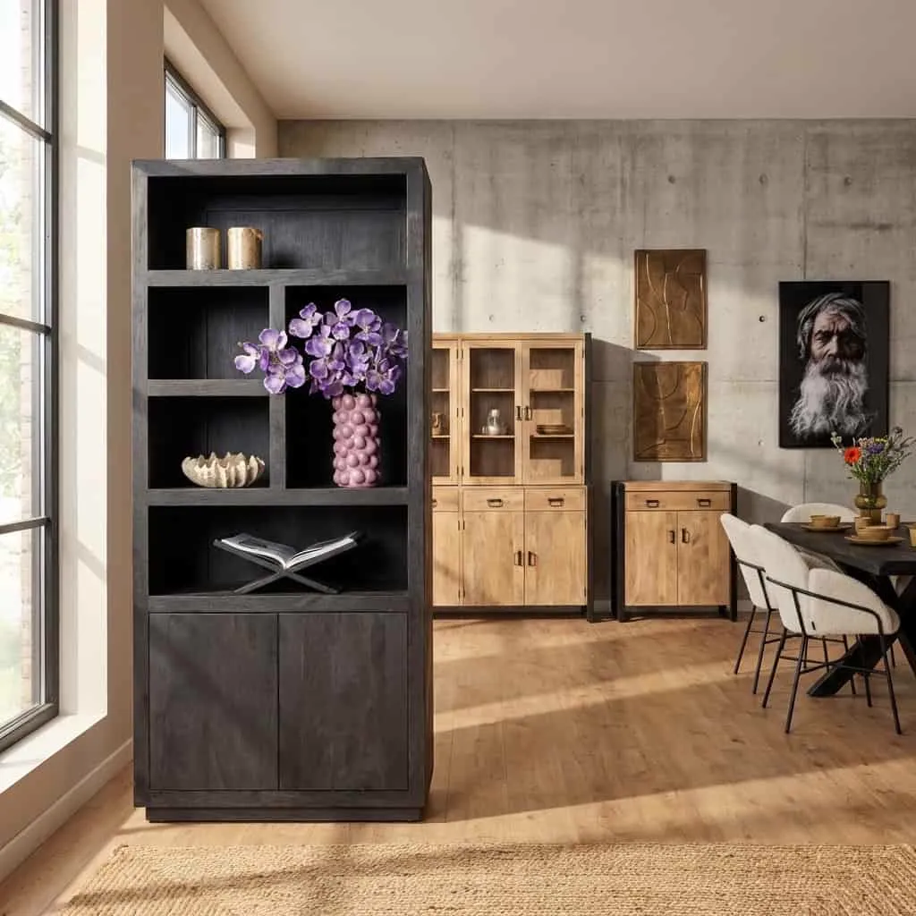 Vakkenkast Brussel Black | 90 cm - Starfurn