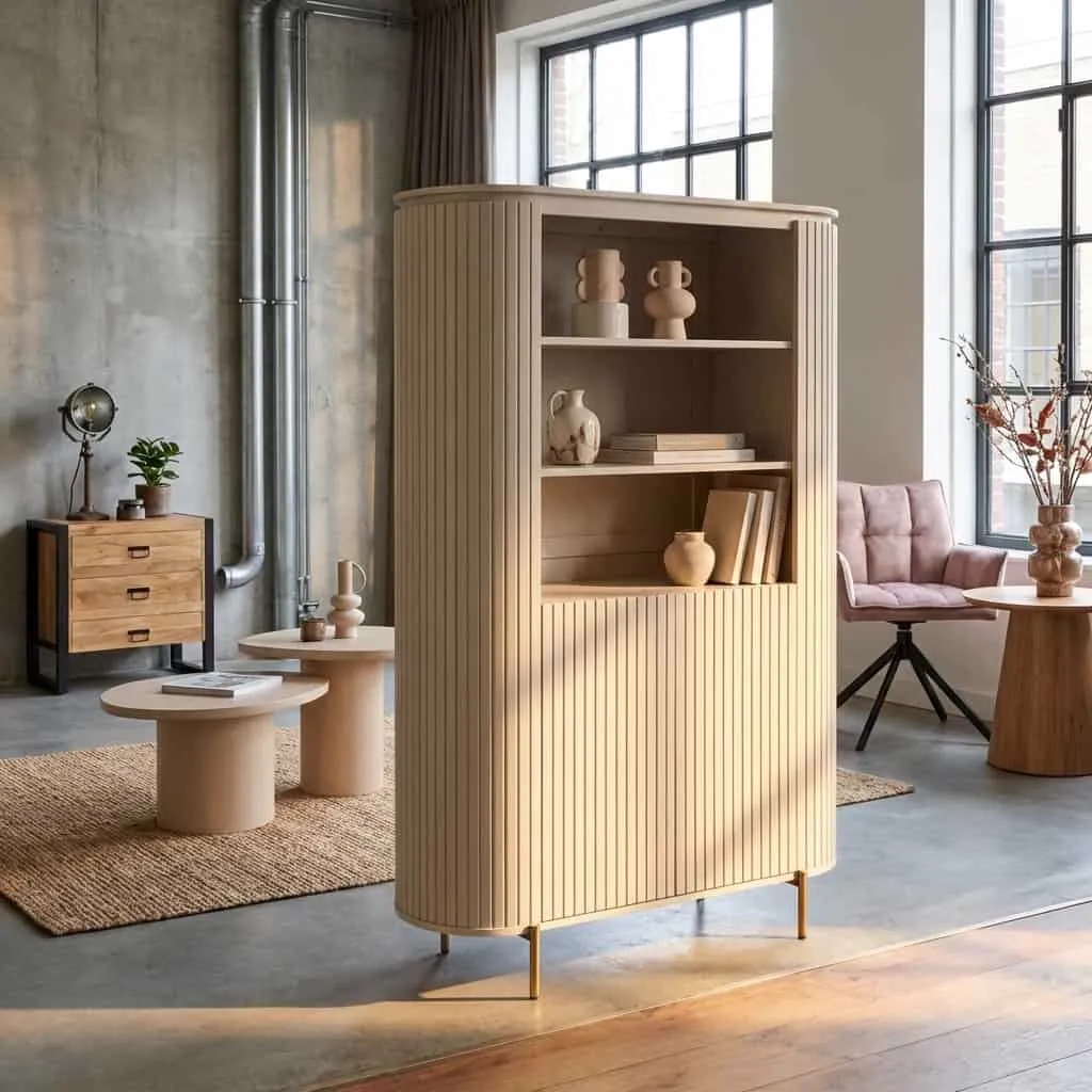 Wandkast Solana Zand Mangohout 115 cm - Starfurn