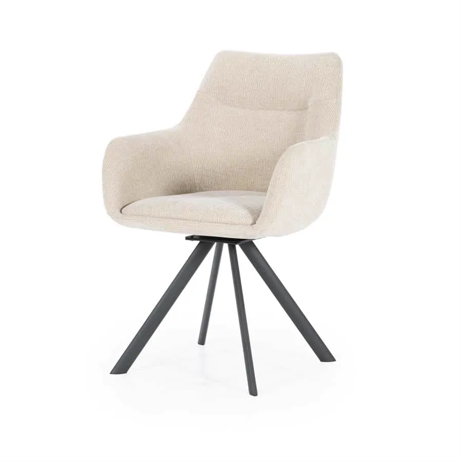Stoel Bliss with armrest - taupe - By-Boo