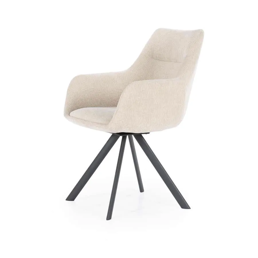 Bliss chair with armrest - taupe - By-Boo