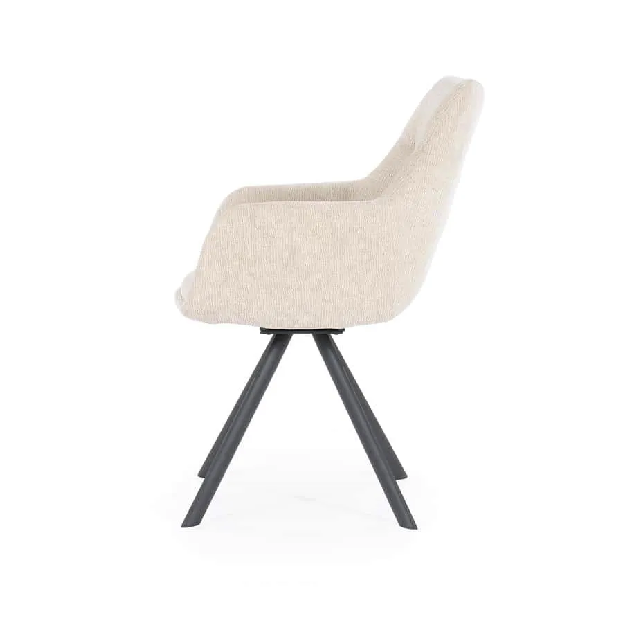 Bliss chair with armrest - taupe - By-Boo
