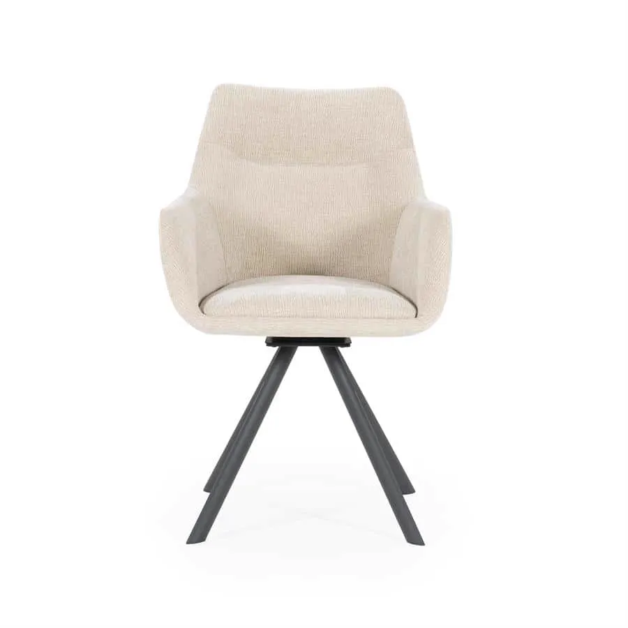 Bliss chair with armrest - taupe - By-Boo