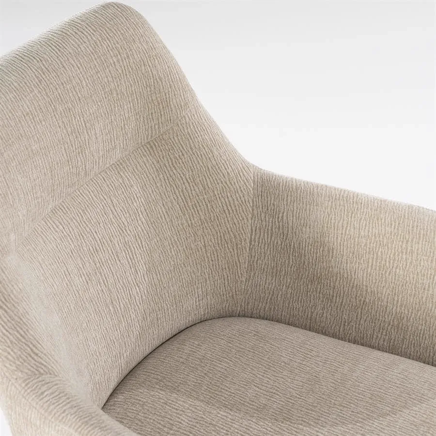 Bliss chair with armrest - taupe - By-Boo