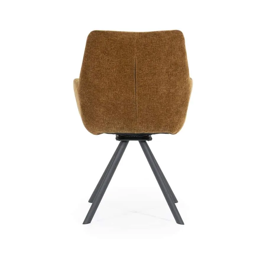 Chair Bliss with armrest - mustard - By-Boo