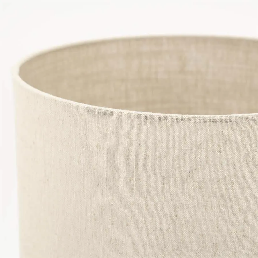 Table Lamp Amara Small Natural Travertine & Linen - By-Boo