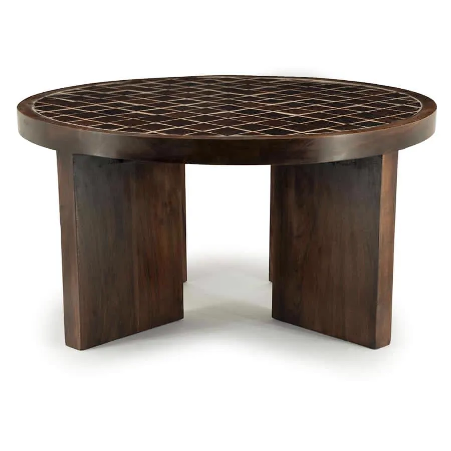Coffee Table TiledUp Mango Wood & Ceramic - By-Boo
