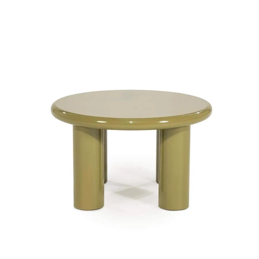 Salontafel Bloop Medium Groen op een witte achtergrond, van voren gefotografeerd - By-Boo