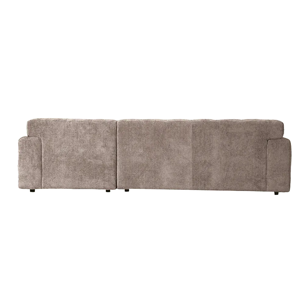 Das Austin 2 5-AL + Chaise R - Haga 39 cappuccino Sofa, von oben auf weißem Hintergrund gesehen - Tower Living