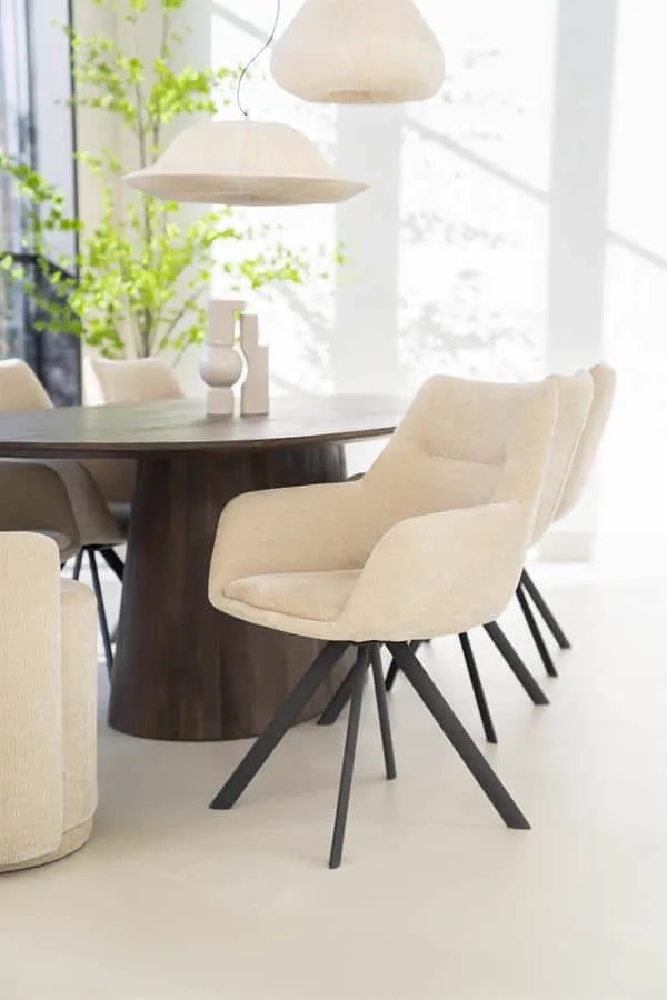 Bliss chair with armrest - taupe - By-Boo