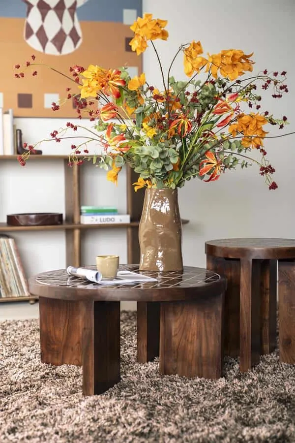 Coffee Table TiledUp Mango Wood & Ceramic - By-Boo