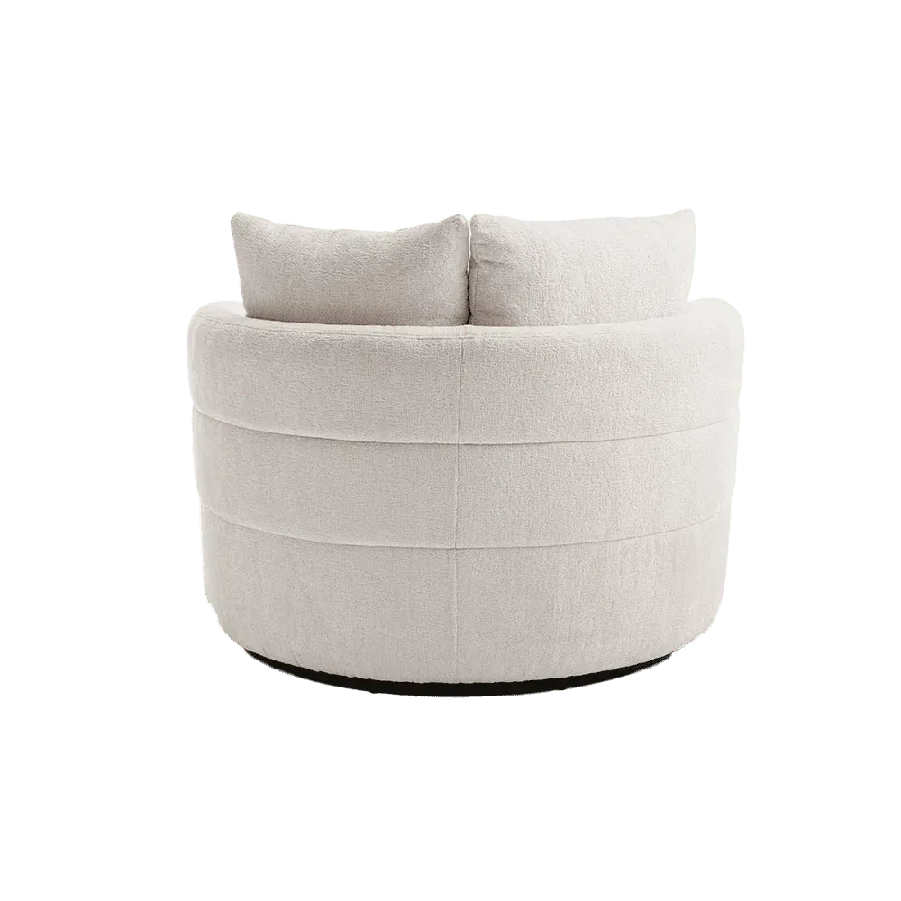 Bolza Sessel Trenza 6 ivory, drehbar, auf einem weißen Hintergrund fotografiert - Tower Living