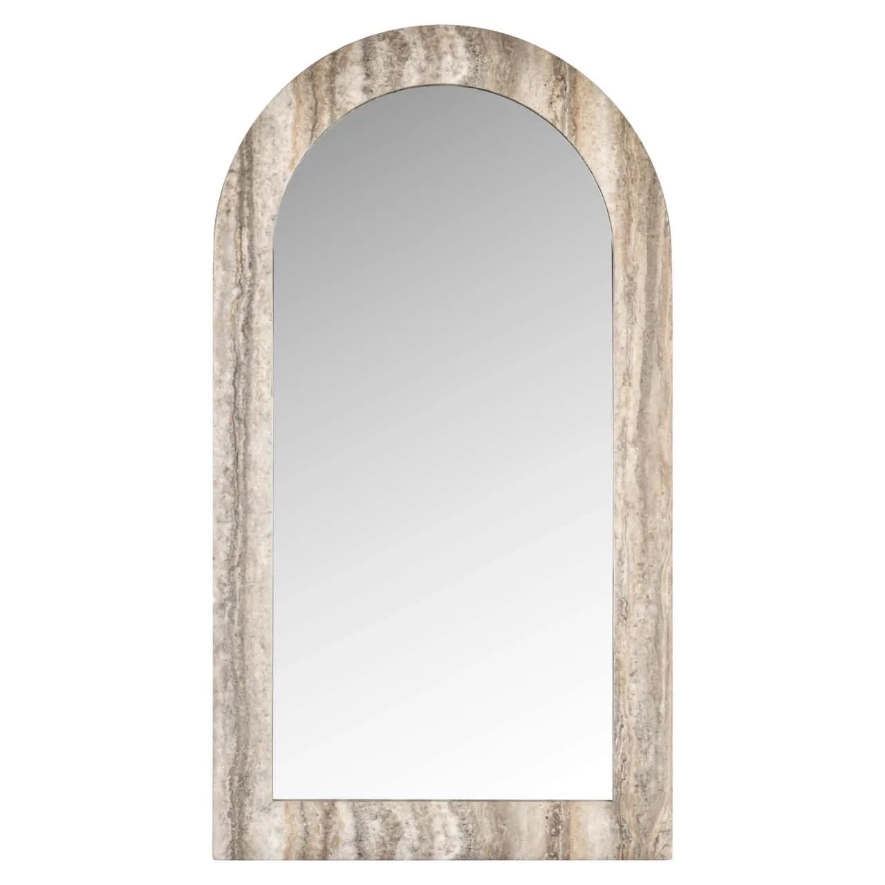Calvo Mirror in Grey Faux Travertine - Richmond Interiors