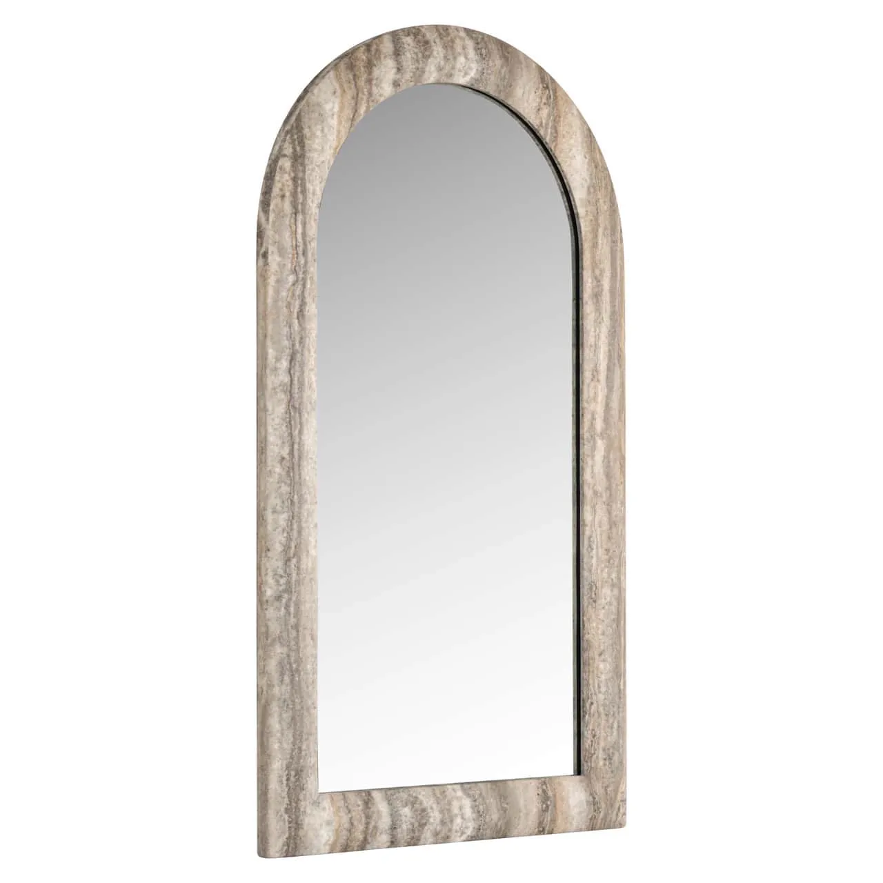 Calvo Mirror in Grey Faux Travertine - Richmond Interiors