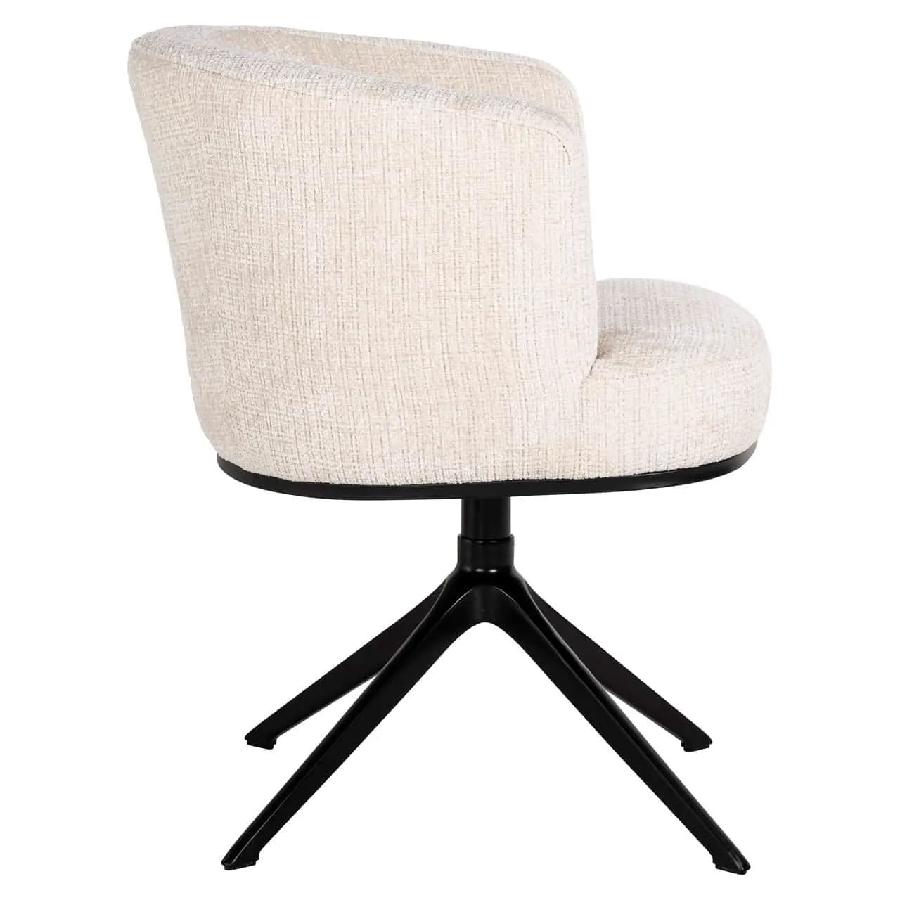 Essstuhl Cheyenne niagara beige swivel, von der Seite auf weißem Hintergrund fotografiert - Richmond Interiors