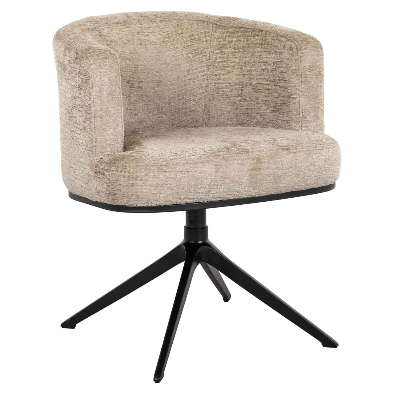 Essstuhl Cheyenne desert fusion swivel fire retardant auf weißem Hintergrund, schräg von vorne fotografiert - Richmond Interiors