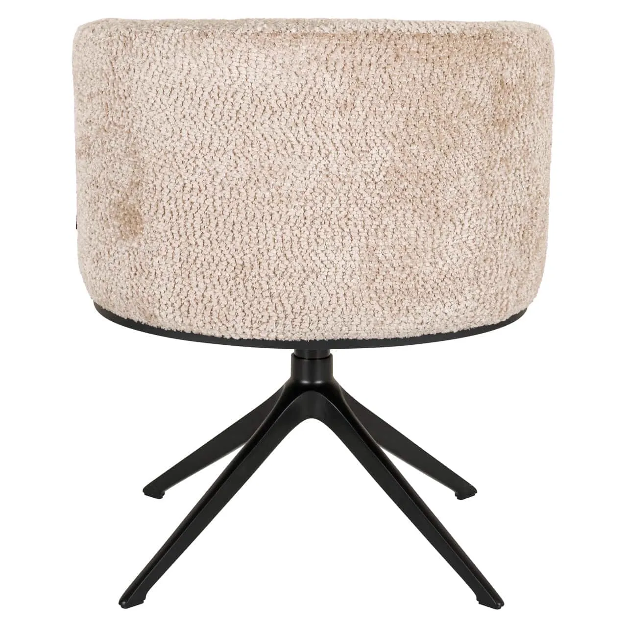 Esszimmerstuhl Cheyenne lovely beige swivel auf weißem Hintergrund, von hinten gesehen - Richmond Interiors