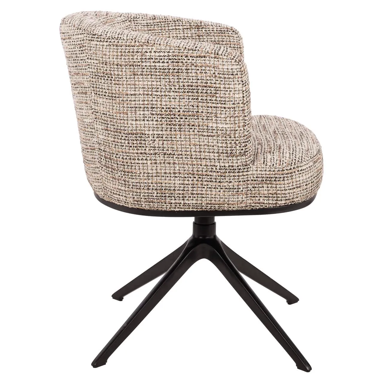 Esszimmerstuhl Cheyenne trendy nature Drehsessel, schräg von hinten auf weißem Hintergrund fotografiert - Richmond Interiors